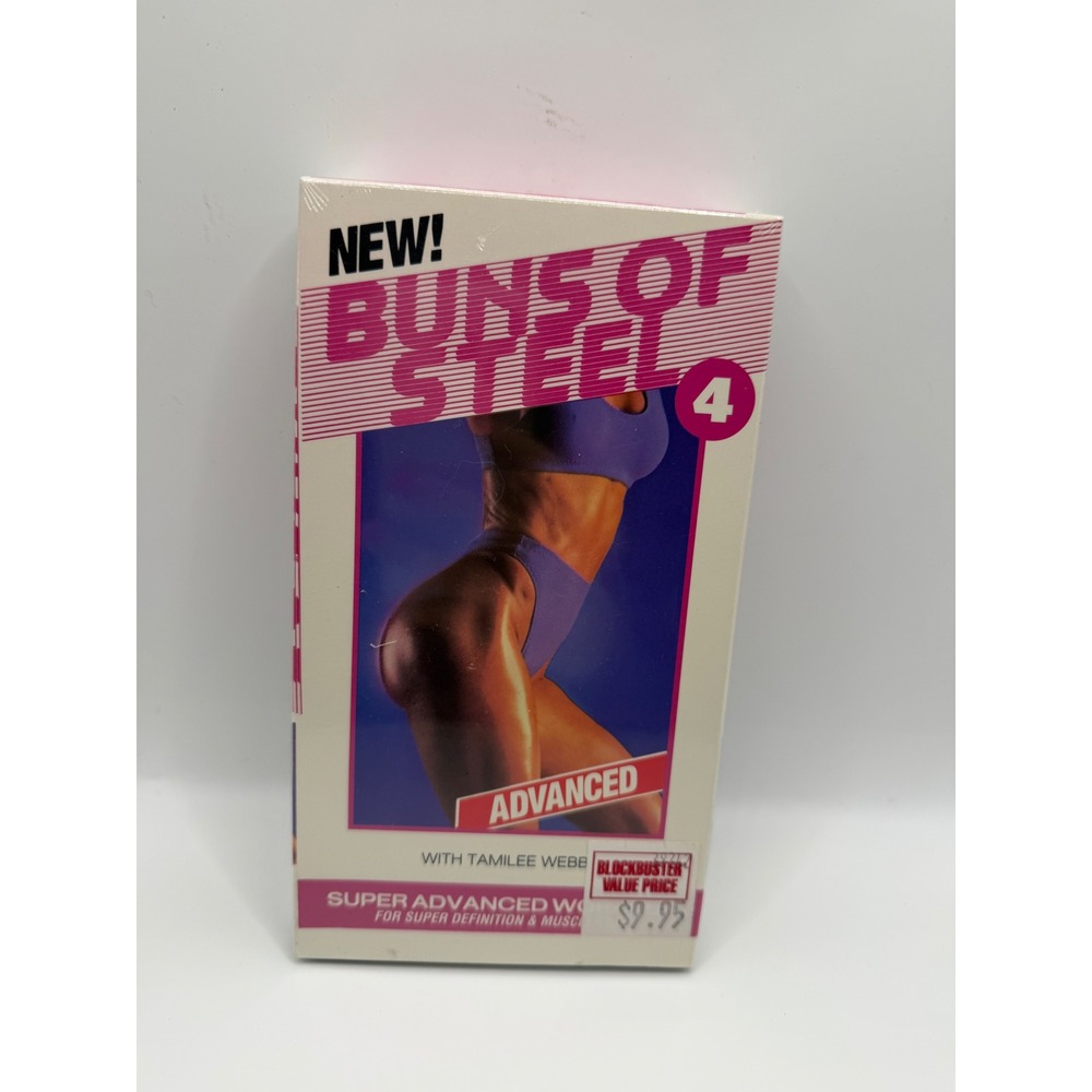 Buns of Steel 4 Advanced Workout VHS Tamilee Webb 1992‎ Vintage Sealed New